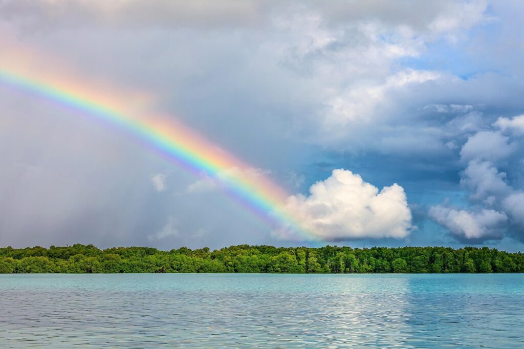 landscape, rainbow, tropical, nature background, atoll, lagoon, widi archipelago, indonesia, beautiful nature, nature, hd wallpapers, hd wallpaper, nature wallpaper